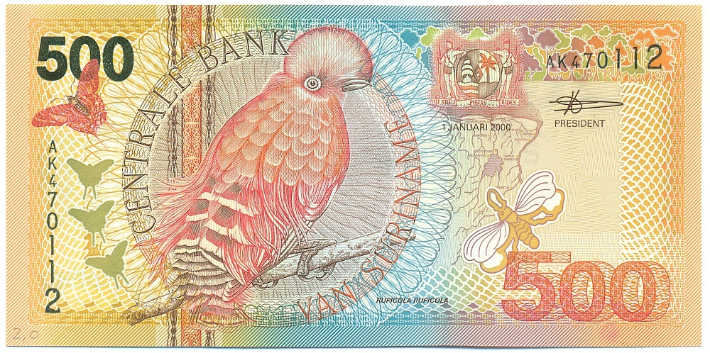 500 гульденов 2000 года Суринам — Фото №1