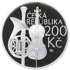 200 крон 2011 года Чехия «200 лет Пражской консерватории» — Фото №2