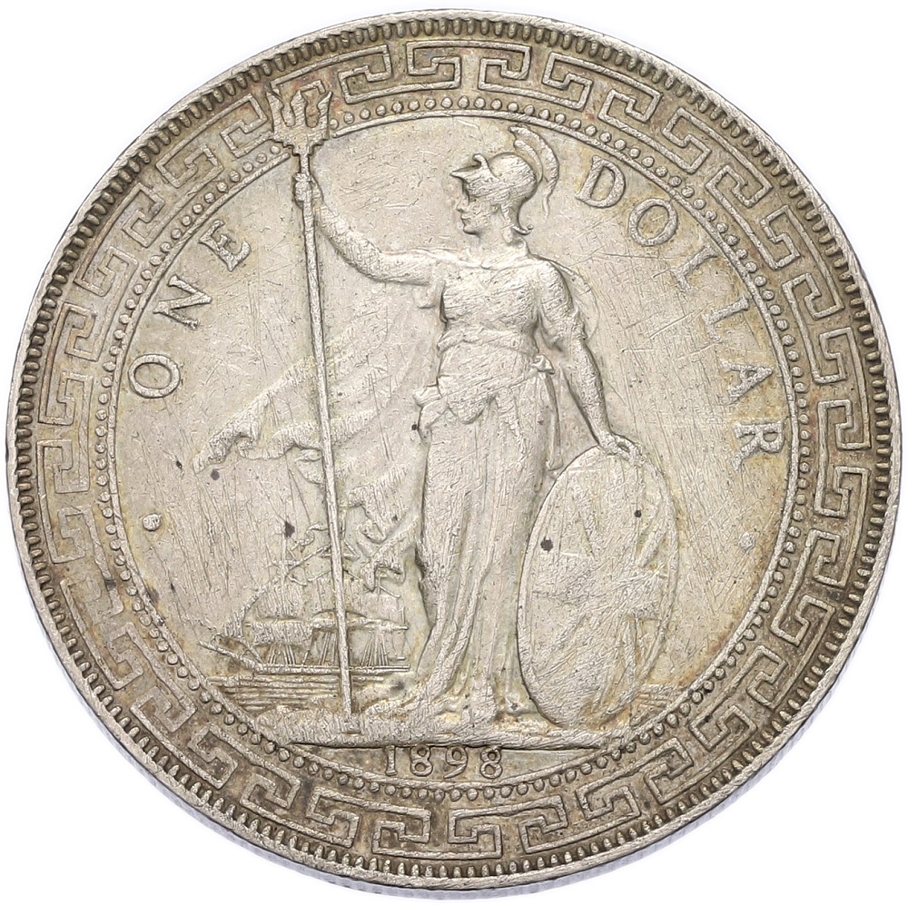1 доллар 1898 года Великобритания «Торговый доллар» — Фото №1