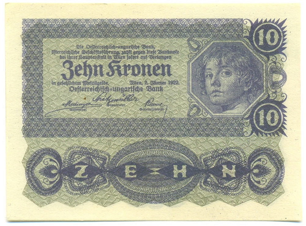 10 крон 1922 года Австрия — Фото №1