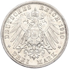 3 марки 1910 года Германия (Баден) — Фото №2