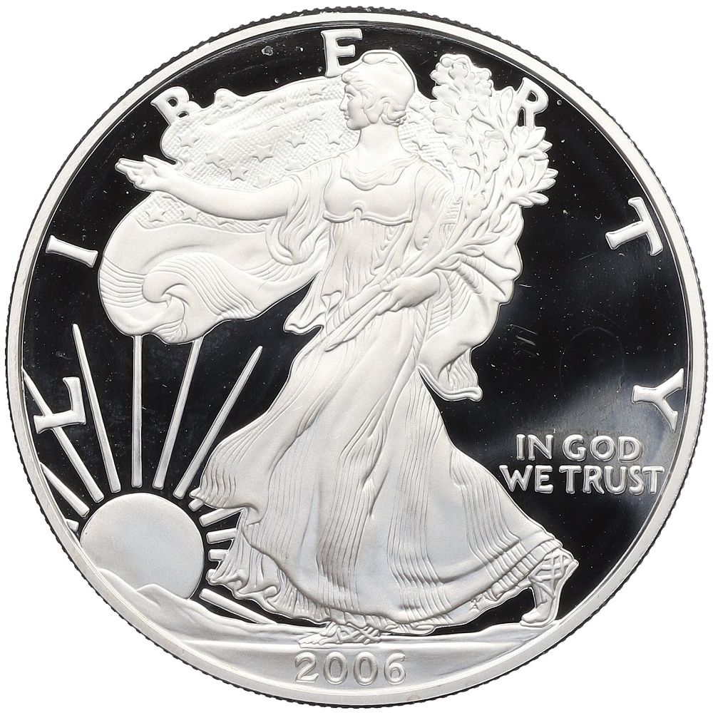 1 доллар 2006 года W США «Шагающая Свобода» (Proof) — Фото №1