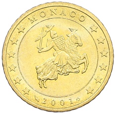 50 евроцентов 2001 года Монако — Фото №1