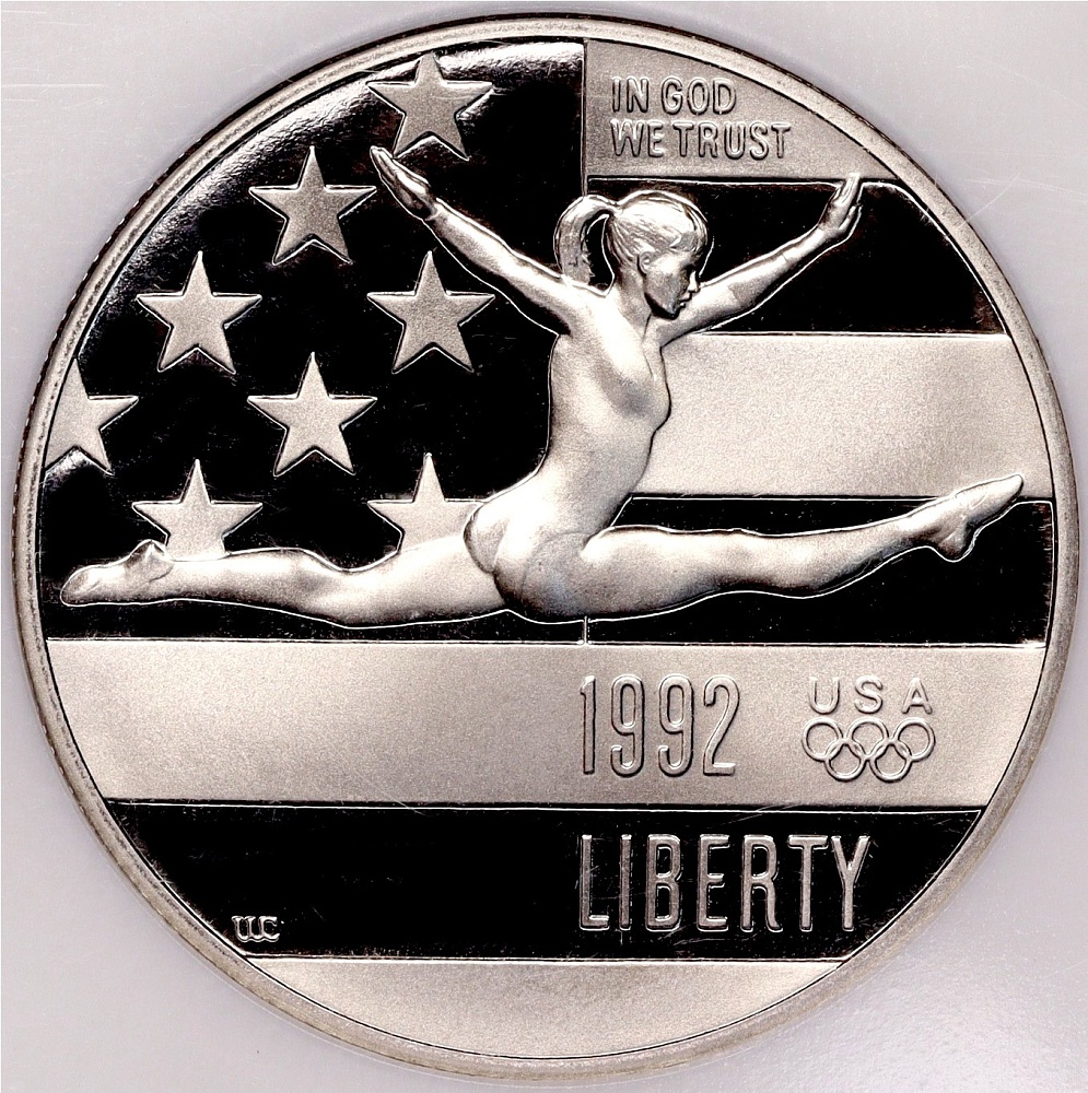 1/2 доллара 1992 года S США «XXV летние Олимпийские Игры 1992 в Барселоне» в слабе NGC (PF70 ULTRA CAMEO) — Фото №1