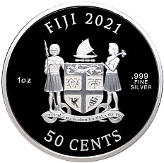 50 центов 2021 года Фиджи «Кошки» — Фото №2