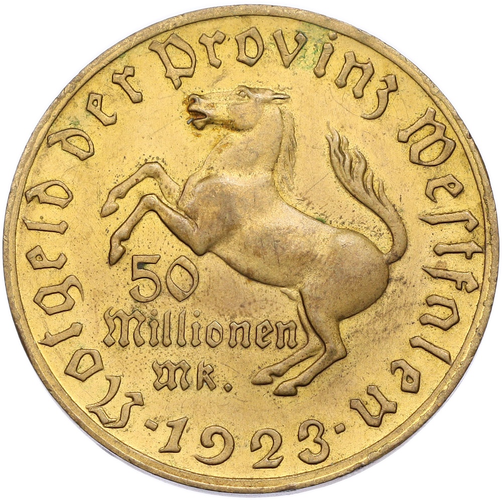 50 миллионов марок 1923 года Германия — Вестфалия (Нотгельд) — Фото №1
