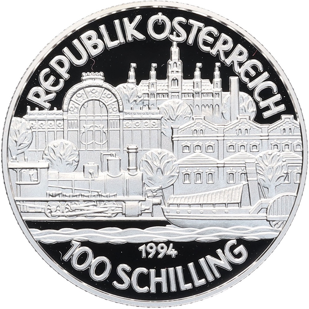 100 шиллингов 1994 года Австрия «Франц Иосиф I» — Фото №2