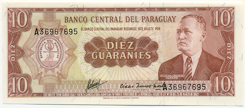 10 гуарани 1963 года Парагвай — Фото №1