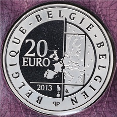 20 евро 2013 года Бельгия «Вступление на престол короля Филиппа» — Фото №2