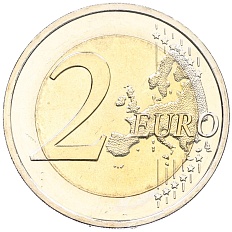 2 евро 2017 года Словения «10 лет введению евро в Словении» — Фото №2