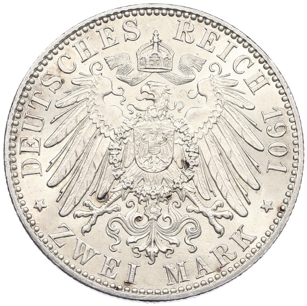 2 марки 1901 года Германия (Пруссия) «200-летие Пруссии» — Фото №2