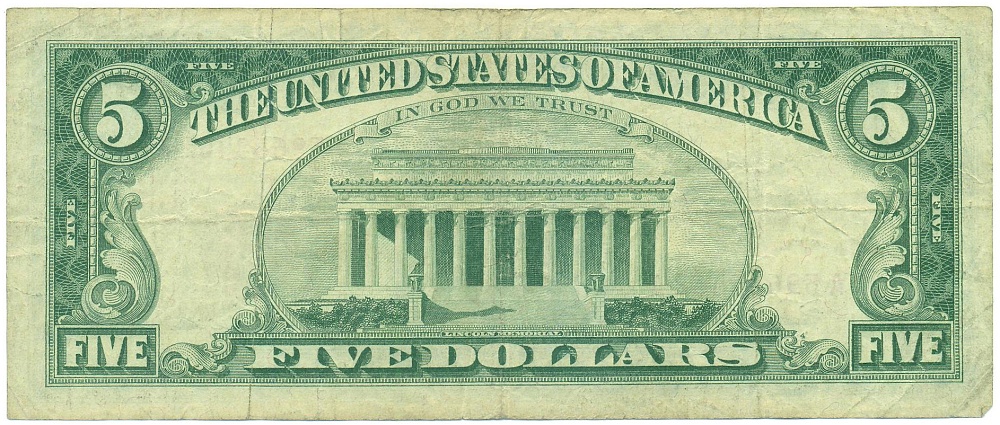 5 долларов 1963 года США — Фото №2