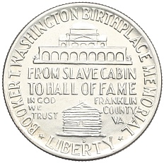 1/2 доллара (50 центов) 1950 года D США «Букер Талиафер Вашингтон» — Фото №2