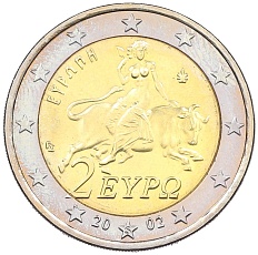 2 евро 2002 года S Греция — Фото №1