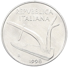 10 лир 1998 года Италия — Фото №1