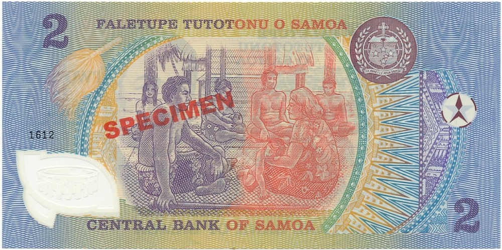2 тала 1990 года Самоа (Образец) — Фото №2