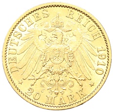 20 марок 1910 года Германия (Пруссия) — Фото №2