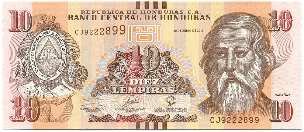 10 лемпир 2019 года Гондурас — Фото №1