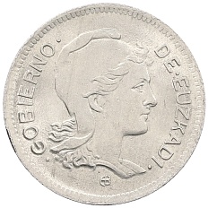 1 песета 1937 года Испания — Эускади (Страна Басков) — Фото №2