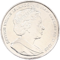 1 доллар 2008 года Британские Виргинские острова «Британия» — Фото №2