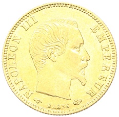 5 франков 1859 года А Франция — Фото №2
