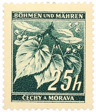 Почтовая марка 25 геллеров 1939 года Богемия и Моравия — Фото №1