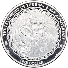 1 доллар 2021 года Новая Зеландия «Властелин колец (20 лет Братству кольца) — Фродо Бэггинс» — Фото №1