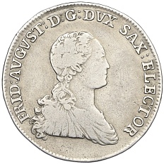 2/3 талера 1766 года Саксония ( Фридрих Август I) — Фото №2