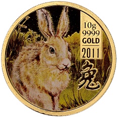 25 долларов 2011 года Острова Кука «Китайский гороскоп — Год кролика» — Фото №1