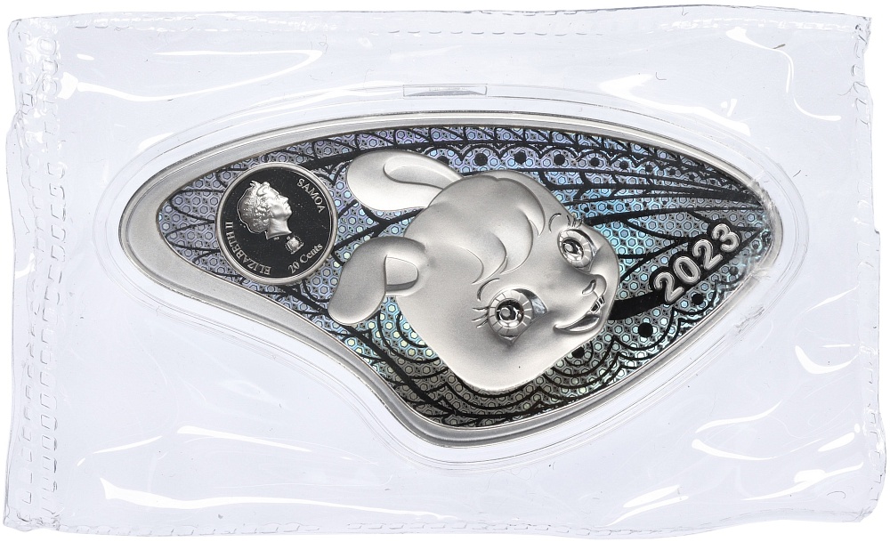 20 центов 2023 года Самоа «Китайский гороскоп — Год кролика» — Фото №2