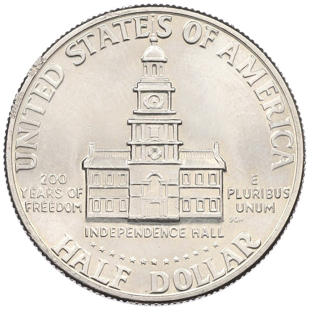 1/2 доллара (50 центов) 1976 года D США «200 лет Незавсимости» — Фото №2