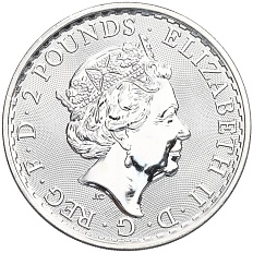 2 фунта 2023 года Великобритания «Британия» (Портрет Елизаветы II) — Фото №2