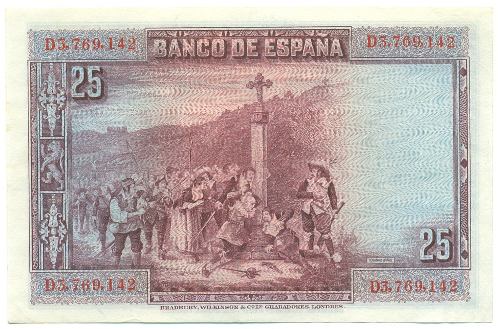 25 песет 1928 года Испания — Фото №2