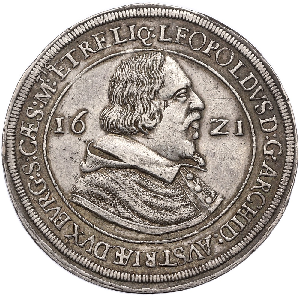 1 талер 1621 года Австрия (Тироль) Леопольд V — Фото №1