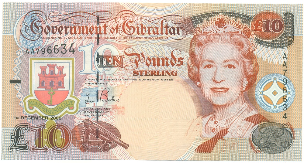 10 фунтов стерлингов 2006 года Гибралтар — Фото №1
