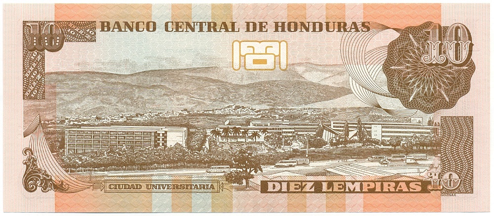 10 лемпир 2019 года Гондурас — Фото №2