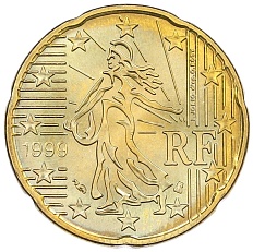 20 евроцентов 1999 года Франция — Фото №1