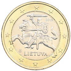 1 евро 2015 года Литва — Фото №1