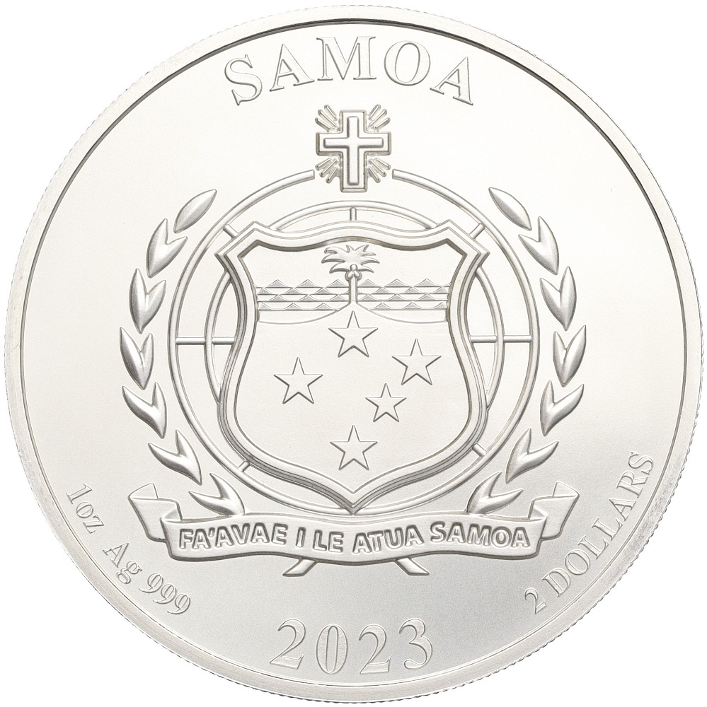 2 доллара 2023 года Самоа «Четыре стража — Алая птица» — Фото №2