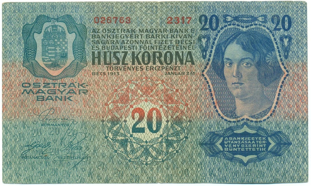 20 крон 1913 года Австро-Венгрия — Фото №2