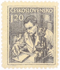 Почтовая марка 1.20 кроны 1954 года Чехословакия — Фото №1