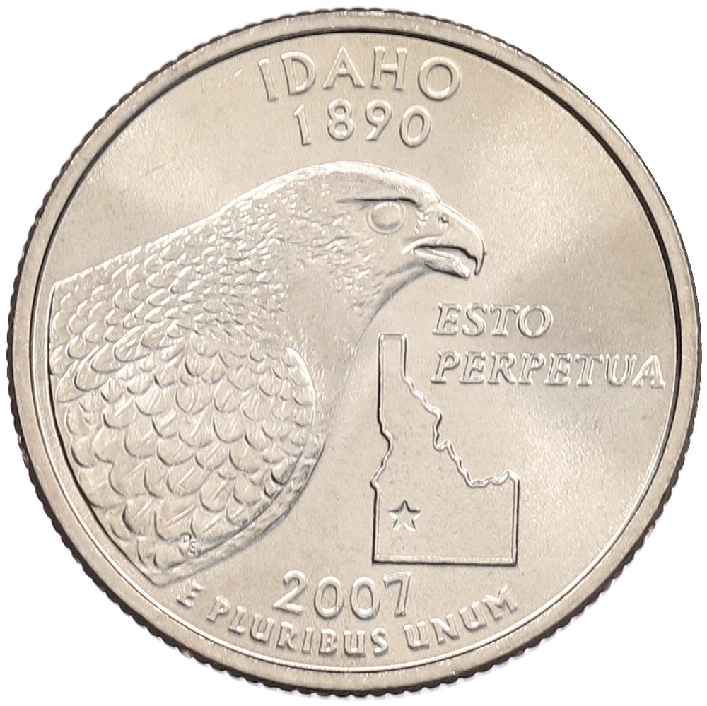 1/4 доллара (25 центов) 2007 года D США «Штаты и территории — Штат Айдахо» — Фото №1