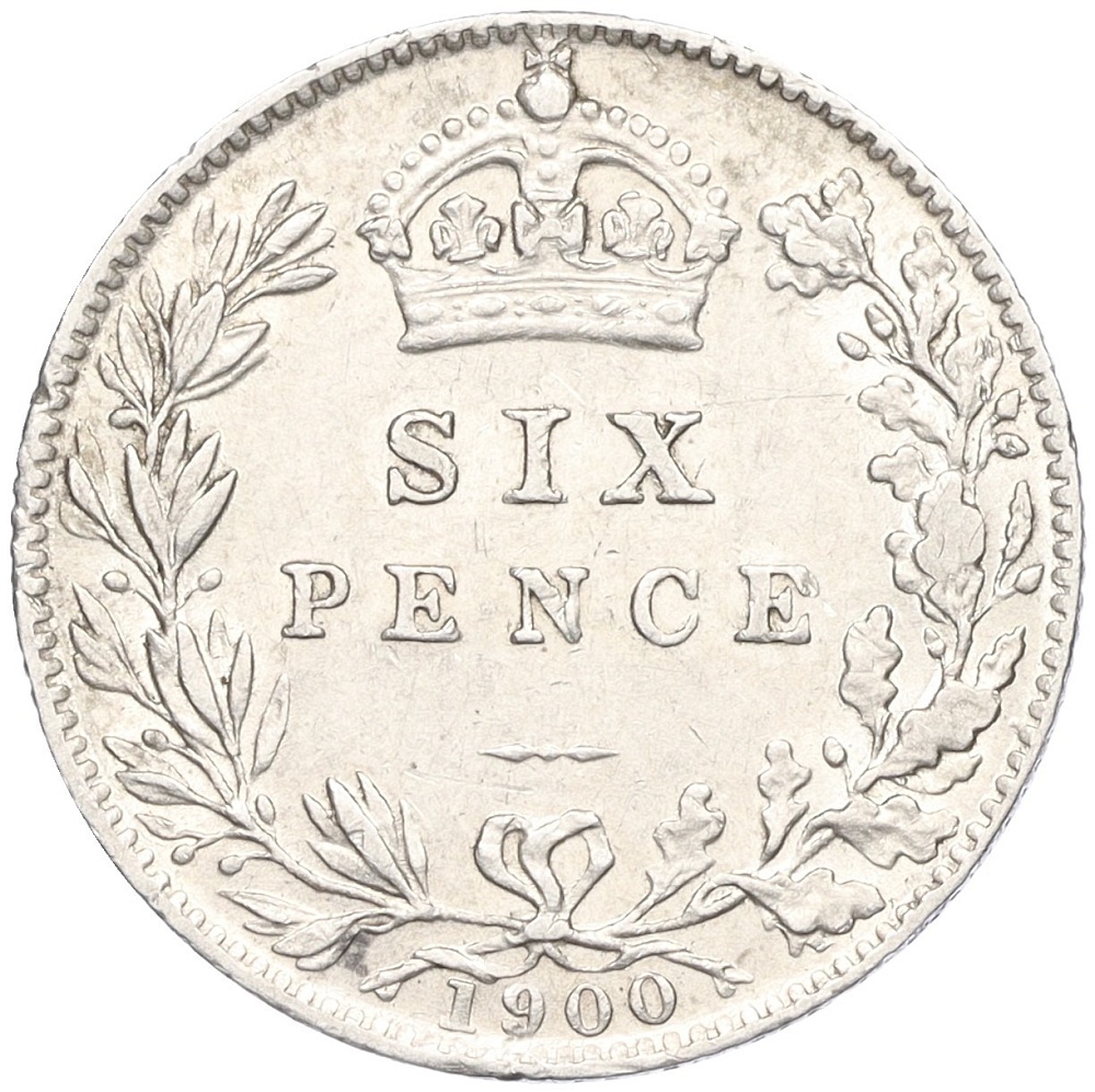 6 пенсов 1900 года Великобритания — Фото №1