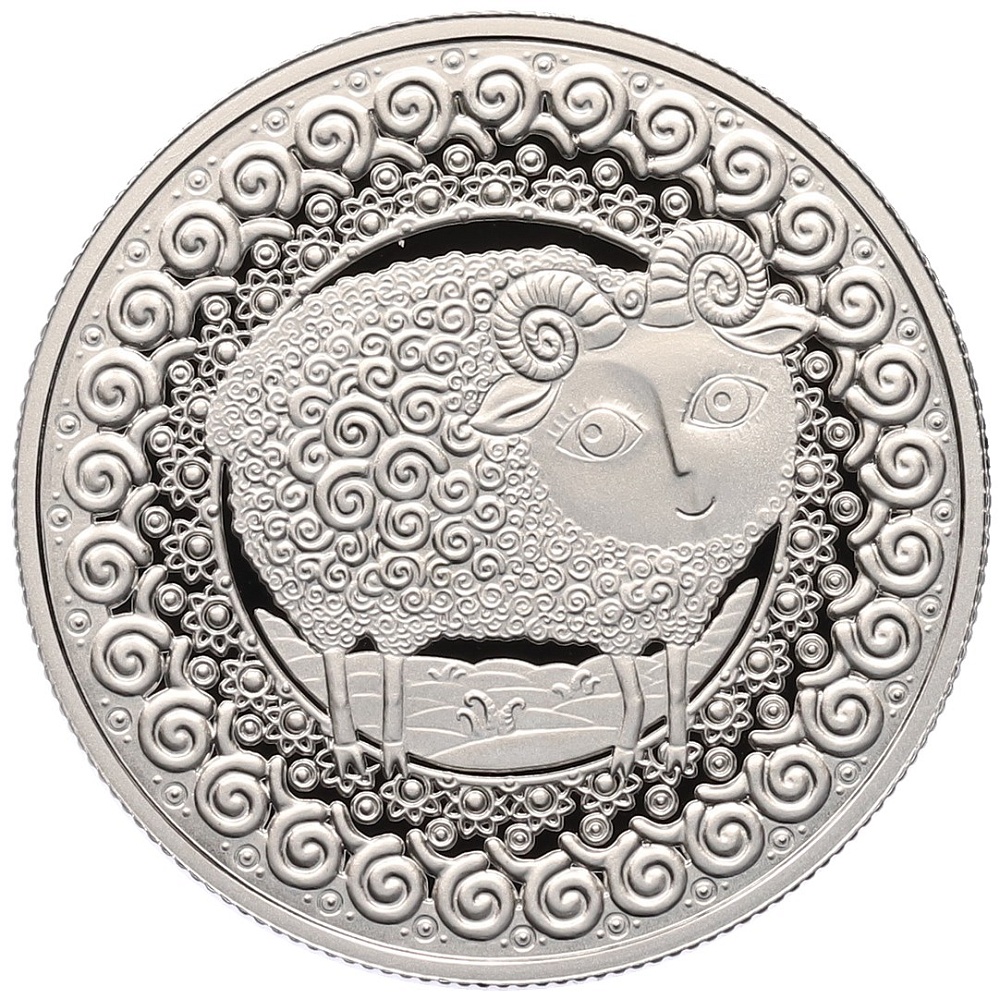 1 рубль 2009 года Белоруссия «Знаки зодиака — Овен» — Фото №1