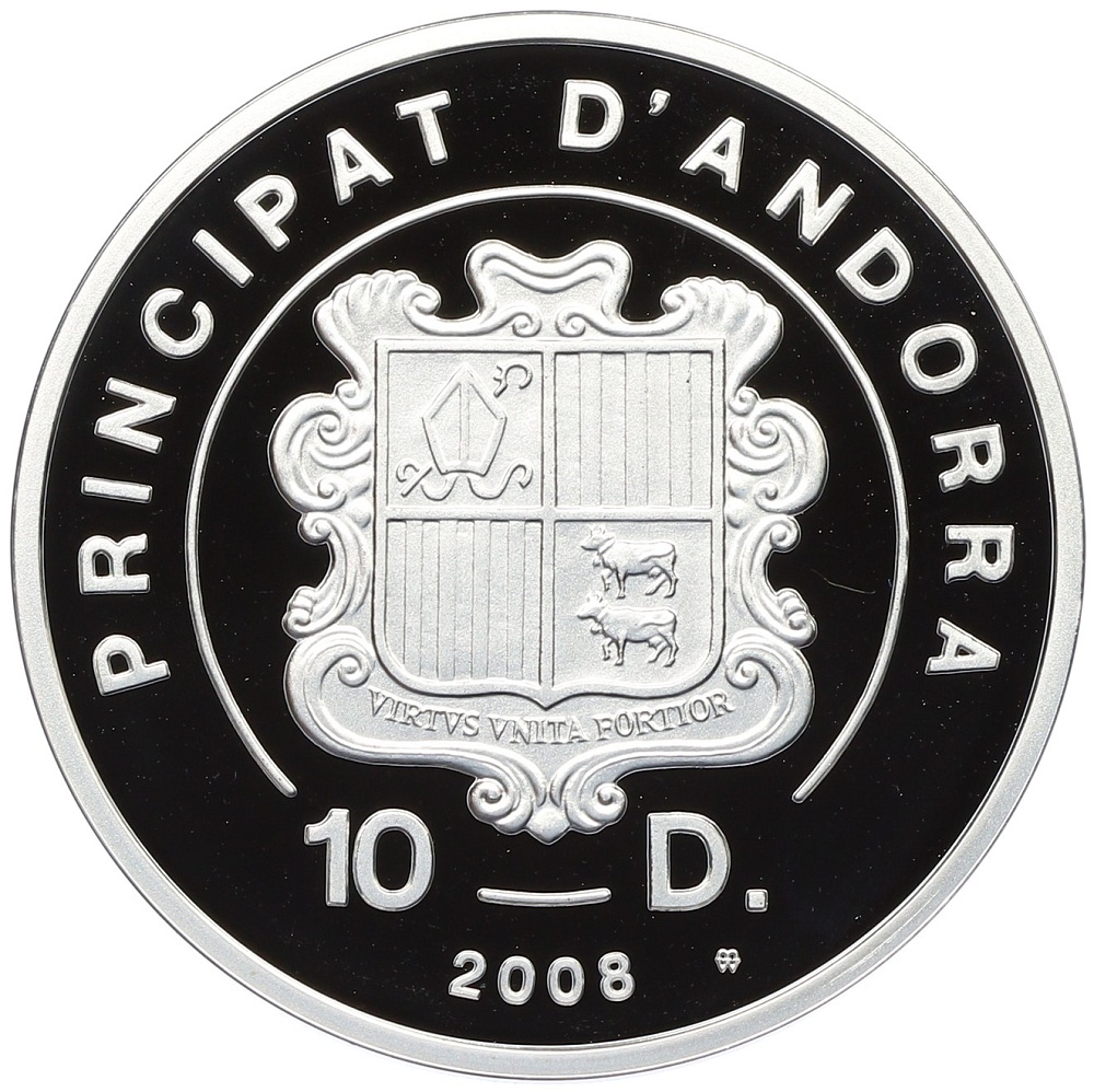 10 динеров 2008 года Андорра «Кайтсерфинг» — Фото №2