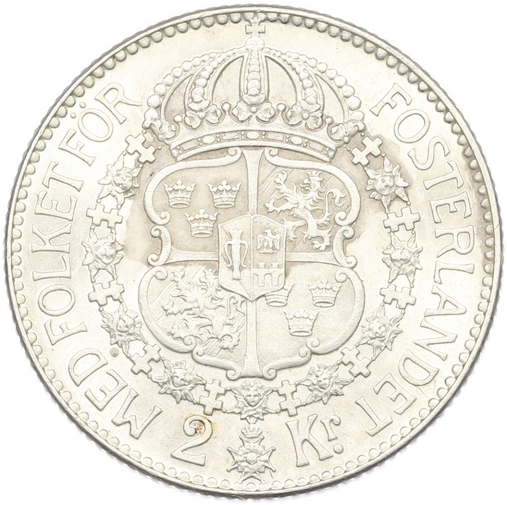 2 кроны 1938 года Швеция — Фото №2