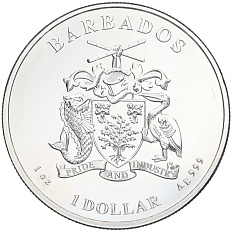 1 доллар 2021 года Барбадос «Осьминог» — Фото №2