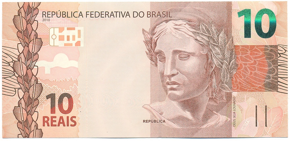 10 реалов 2010 года Бразилия — Фото №1