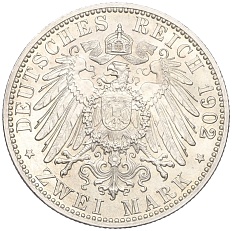 2 марки 1902 года Германия (Баден) «50 лет правлению Фридриха I» — Фото №2