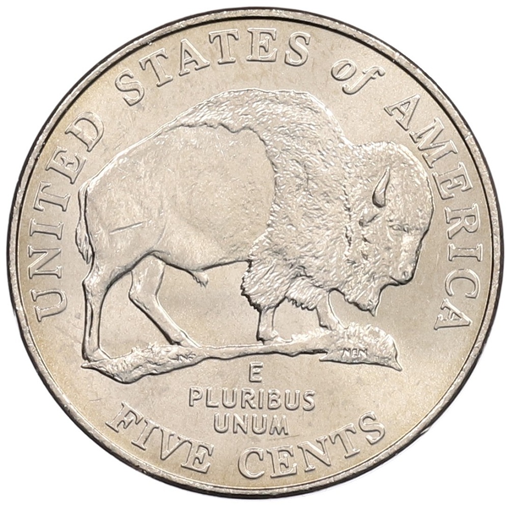 5 центов 2005 года P США «200 лет экспедиции Льюиса и Кларка — Бизон» — Фото №1